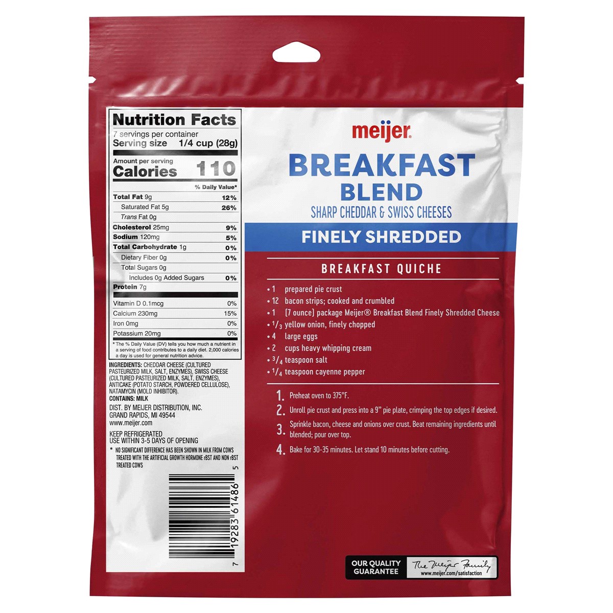 slide 2 of 2, Meijer Shred Chs Breakfast Sharp & Swiss, 7 oz