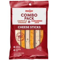 Meijer Combo Chipotle Cheddar and Habanero Jack Cheese Sticks - 9 oz