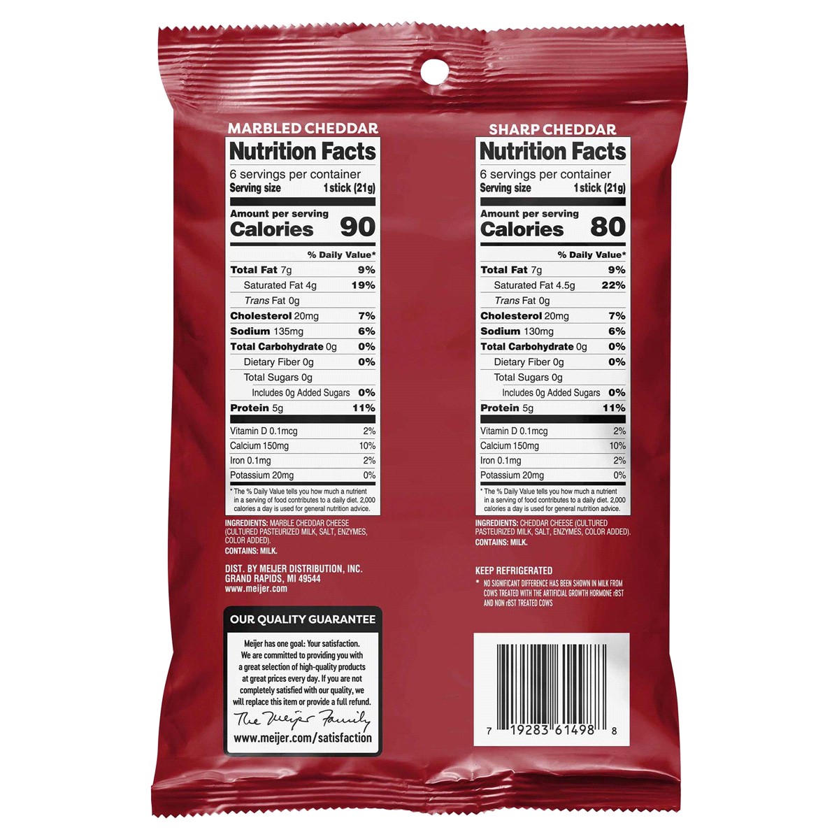 slide 2 of 2, Meijer Combo Marble and Sharp Cheese Sticks, 9 oz, 9 oz