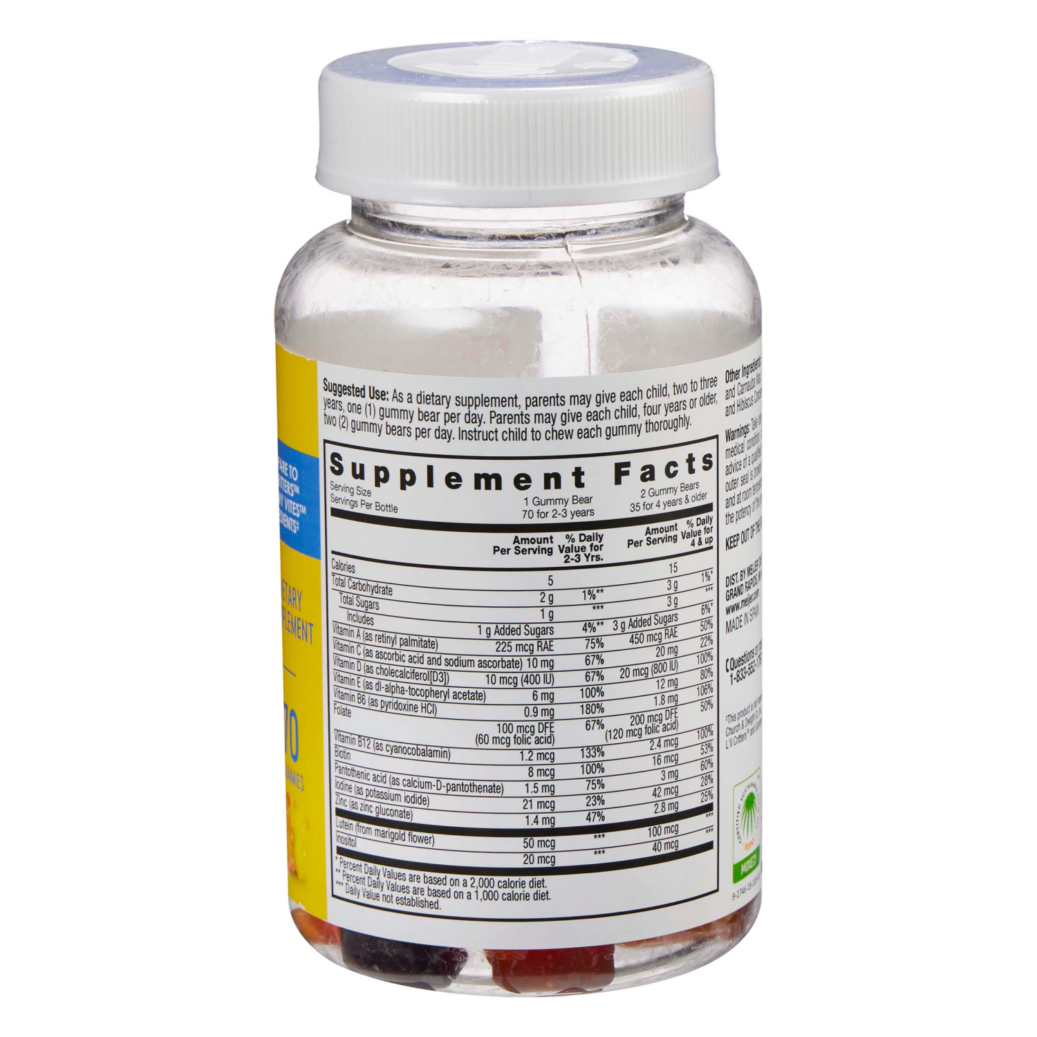 slide 3 of 4, Meijer Child Multivitamin Gummy, 70 ct, 70 ct