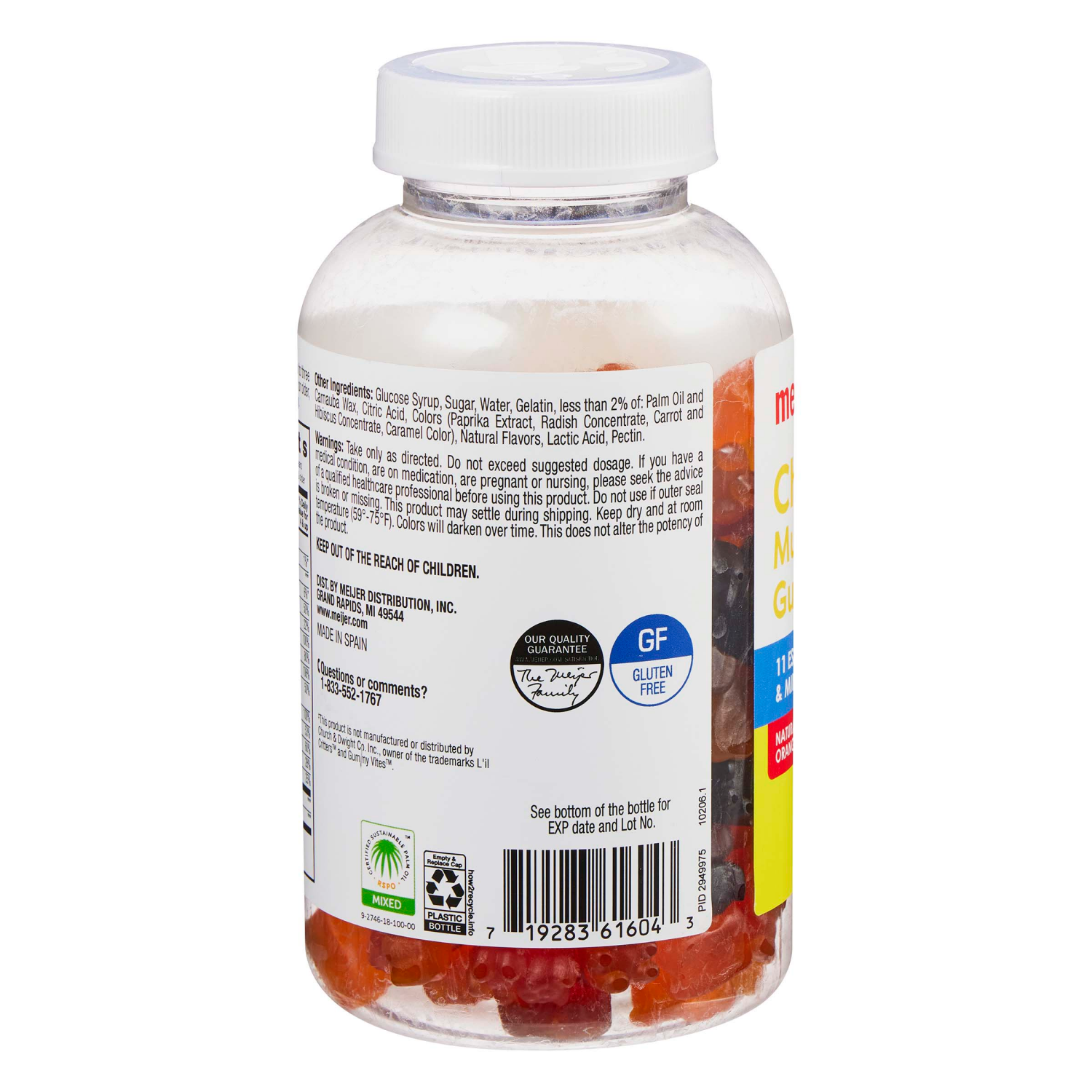 slide 4 of 4, Meijer Children's Gummy Multivitamin, 190 ct