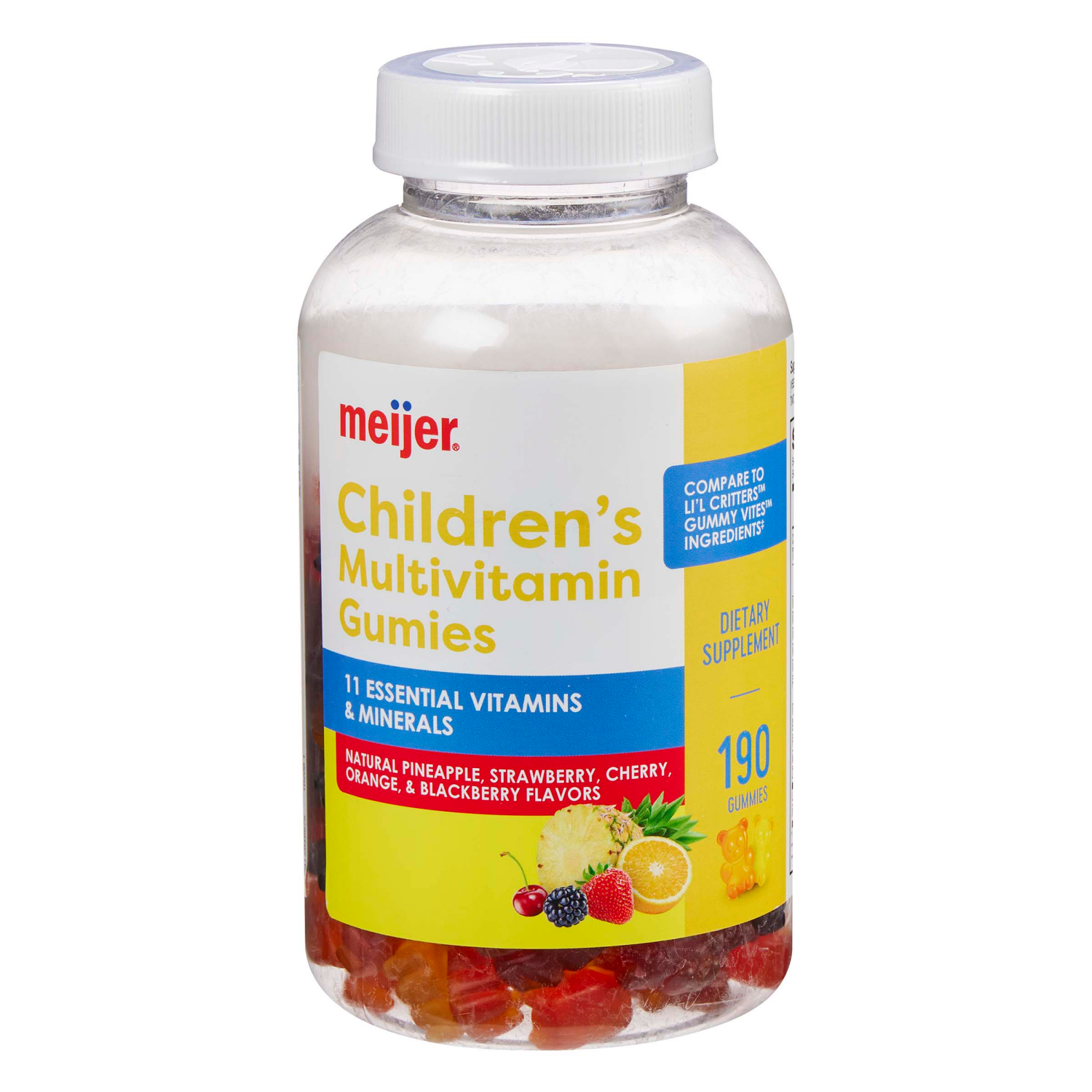 slide 1 of 4, Meijer Children's Gummy Multivitamin, 190 ct