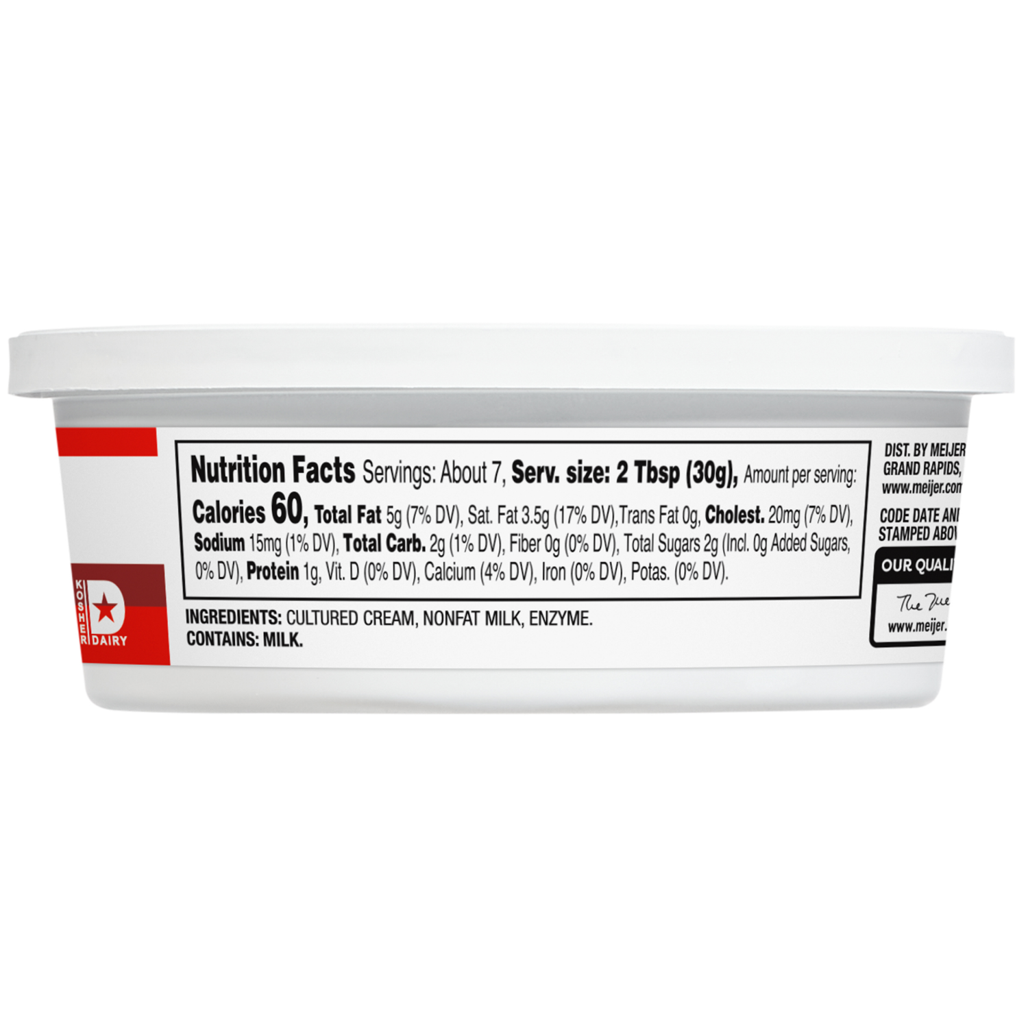 slide 3 of 4, Meijer All Natural Sour Cream - 8 oz, 8 oz