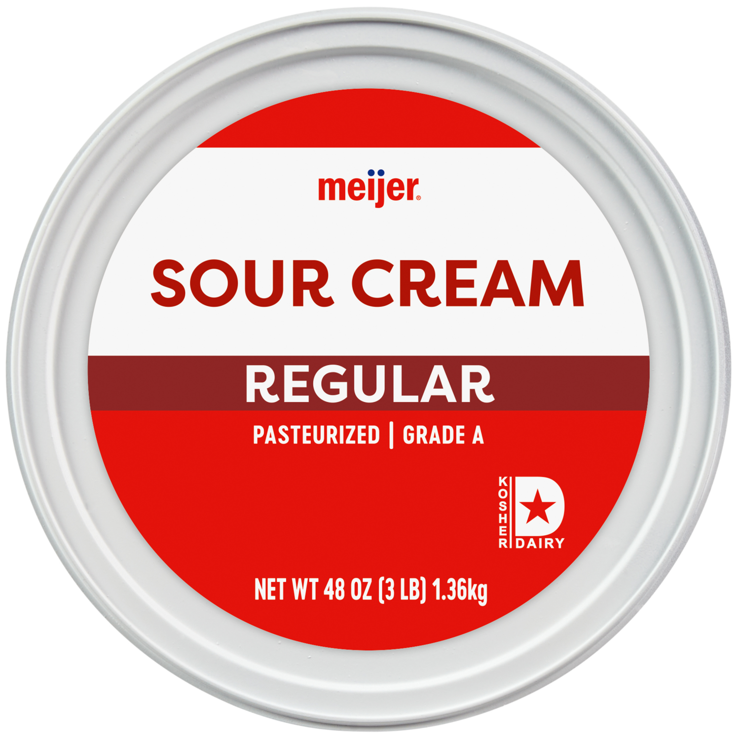 slide 4 of 4, Meijer Sour Cream All Natural, 48 oz