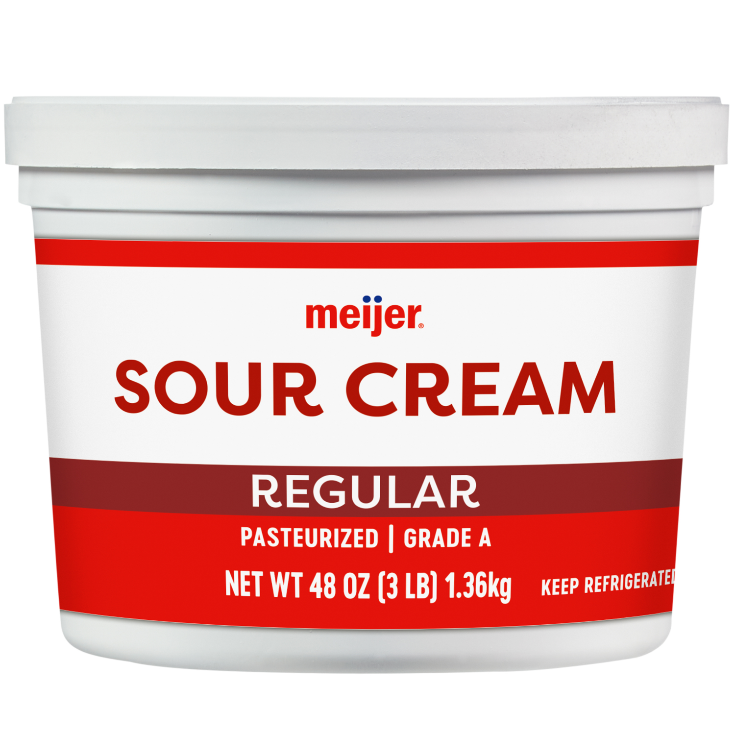 slide 1 of 4, Meijer Sour Cream All Natural, 48 oz