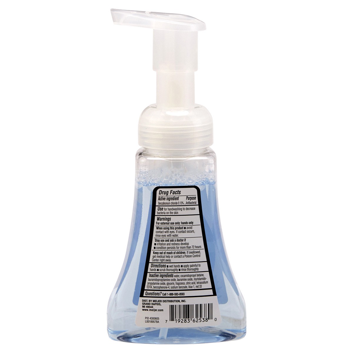 slide 2 of 2, Meijer Antibacterial Foaming Hand Soap, Spring Water, 7.5 oz