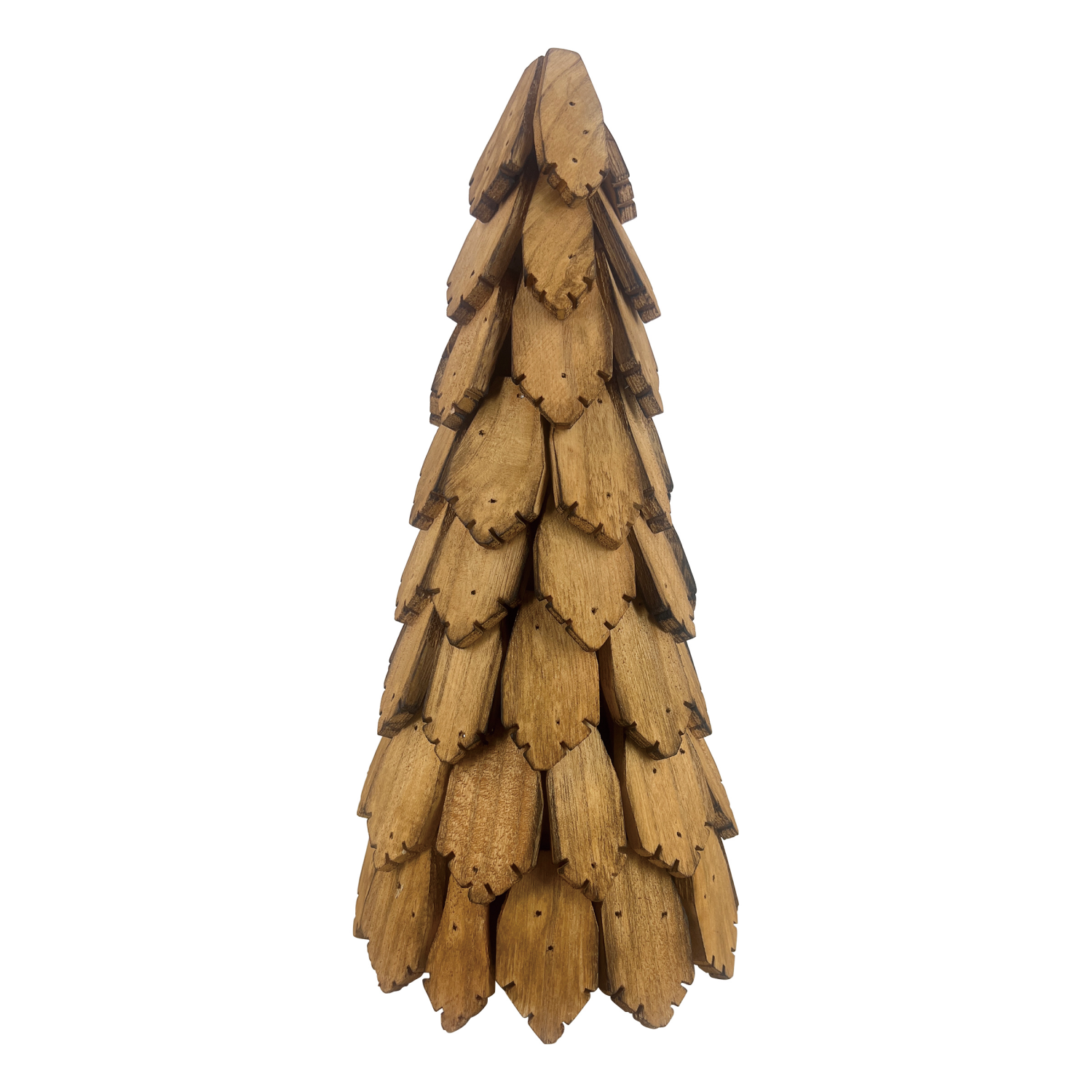 slide 1 of 2, December Home DH WOOD TREE DECOR 16 IN, 16 in