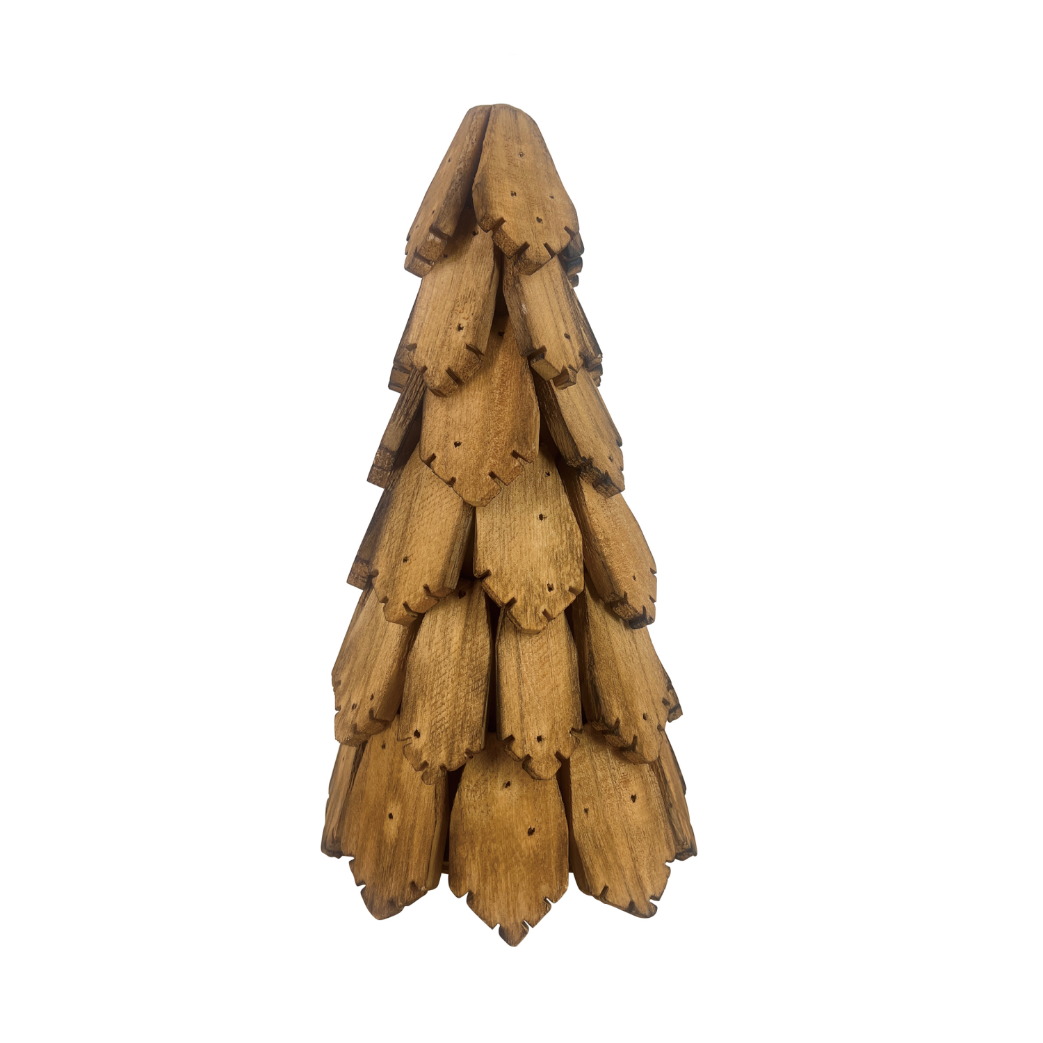 slide 1 of 2, December Home DH wood tree decor 12 IN, 12 in