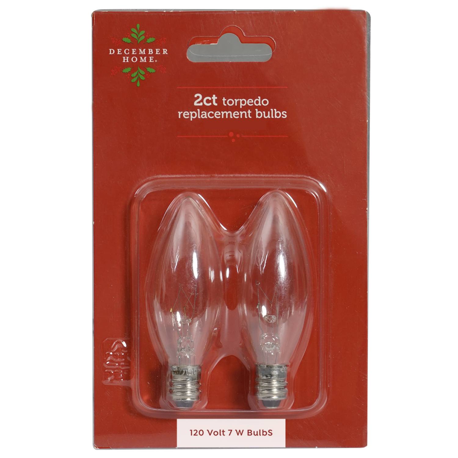 slide 1 of 2, December Home Candle Replacement Bulbs Torpedo, 2 Pack, 2 ct