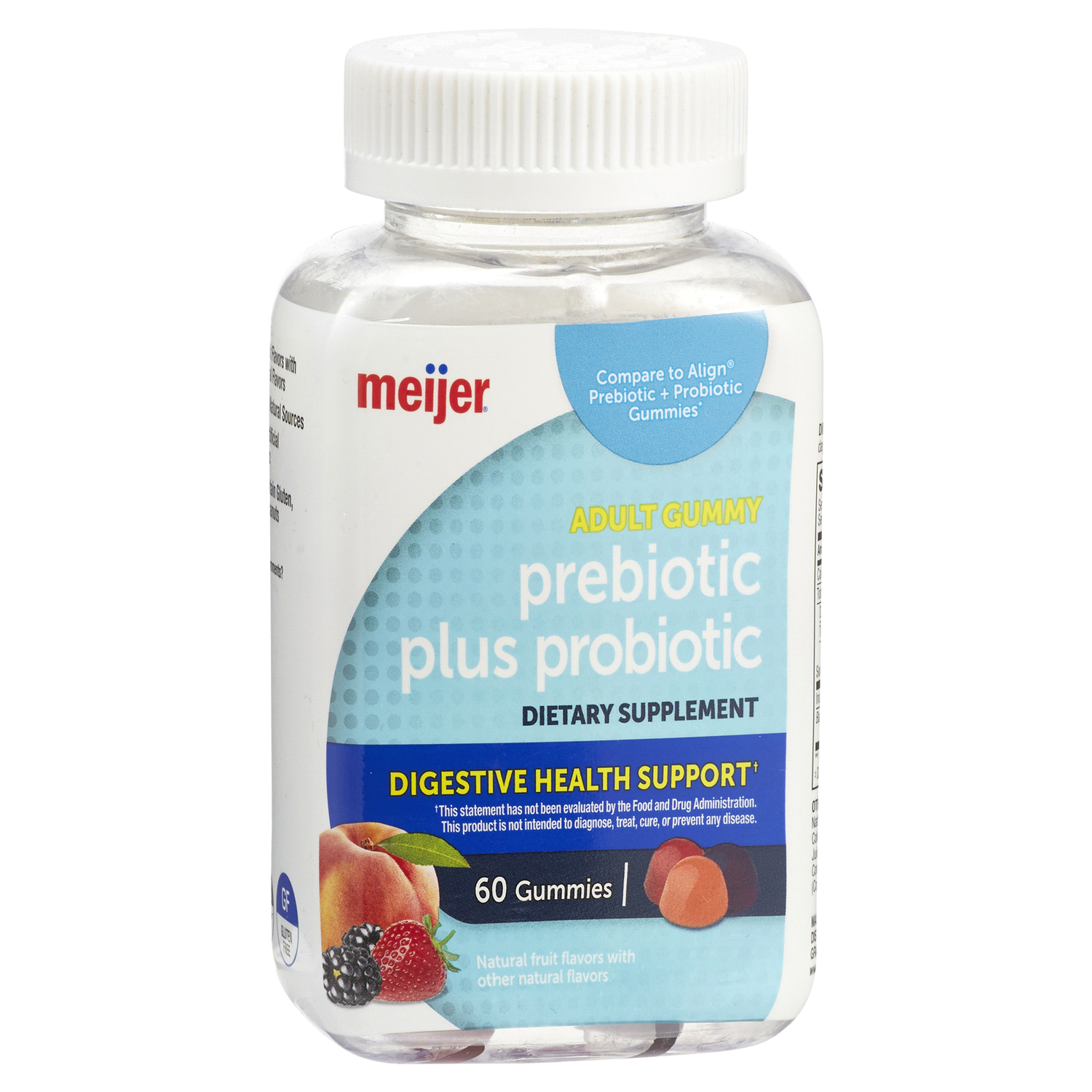 slide 4 of 5, Meijer Prebiotic Plus Probiotic Gummies, 60 ct