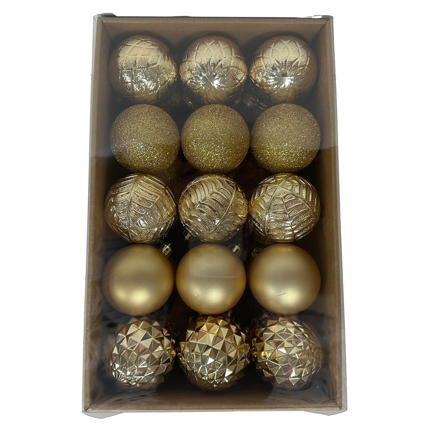 slide 1 of 3, December Home Ornament, Gold, 60mm, 30 Count, 30 ct