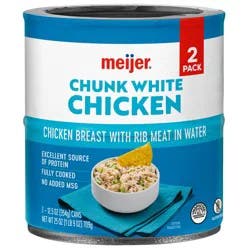 Meijer Premium Chunk White Chicken, 2 Pack, 12.5 Oz