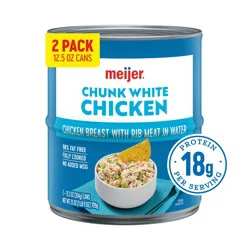 Meijer Premium Chunk White Chicken, 2 Pack, 12.5 Oz