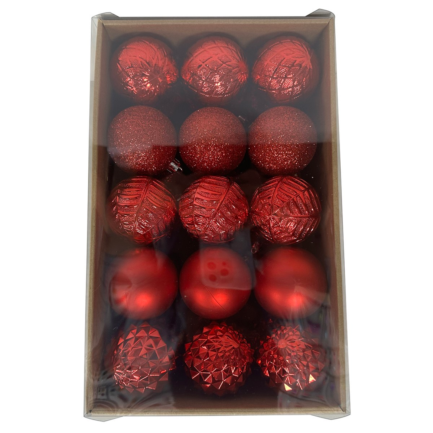 slide 1 of 3, December Home Ornament, Red, 60mm, 30 Count, 30 ct