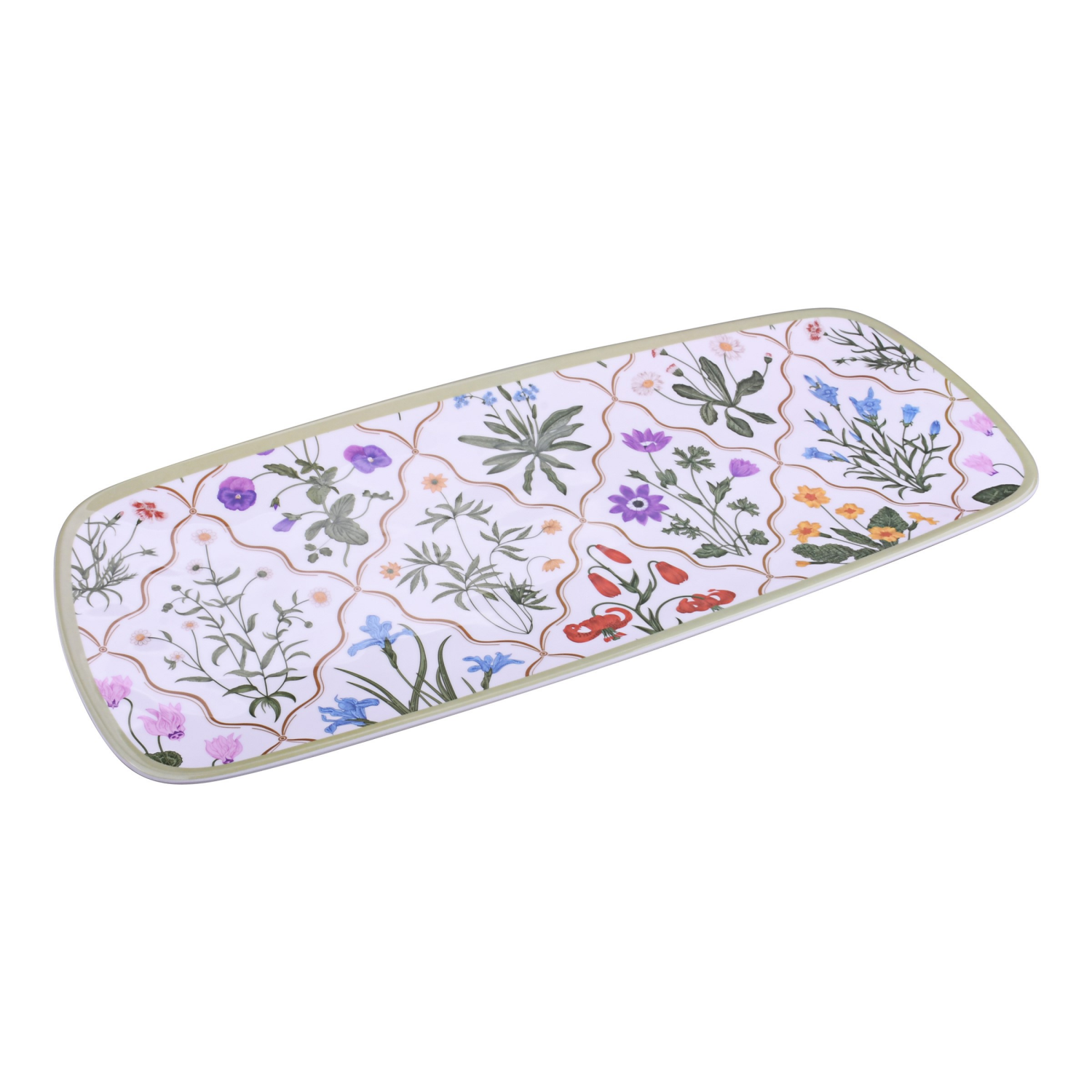 slide 3 of 4, Meijer Corporate Seasonal Meijer Melamine Oblong Tray, 19 In, Floral, 19 in