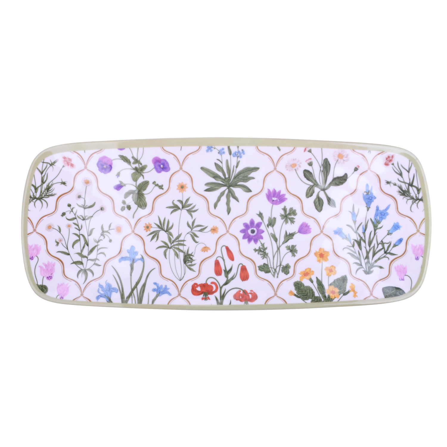 slide 4 of 4, Meijer Corporate Seasonal Meijer Melamine Oblong Tray, 19 In, Floral, 19 in