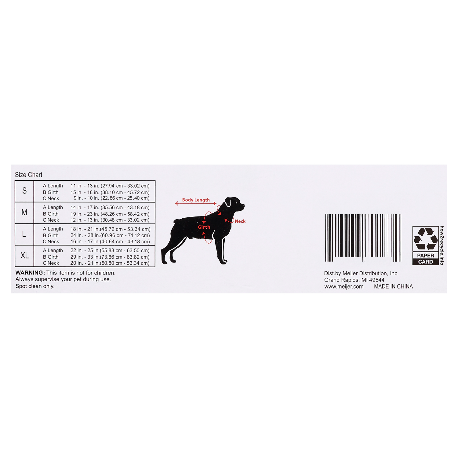 slide 3 of 3, Meijer Mjr Holiday Pet Pajama Plaid S, 1 ct