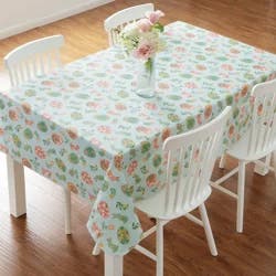 Meijer Corporate Seasonal Mcs Easter Folk Art Peva Tablecloth, 60 In X 84 In