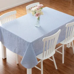 Meijer Corporate Seasonal Mcs Easter Geo Blue Peva Tablecloth, 60 In X 84 In