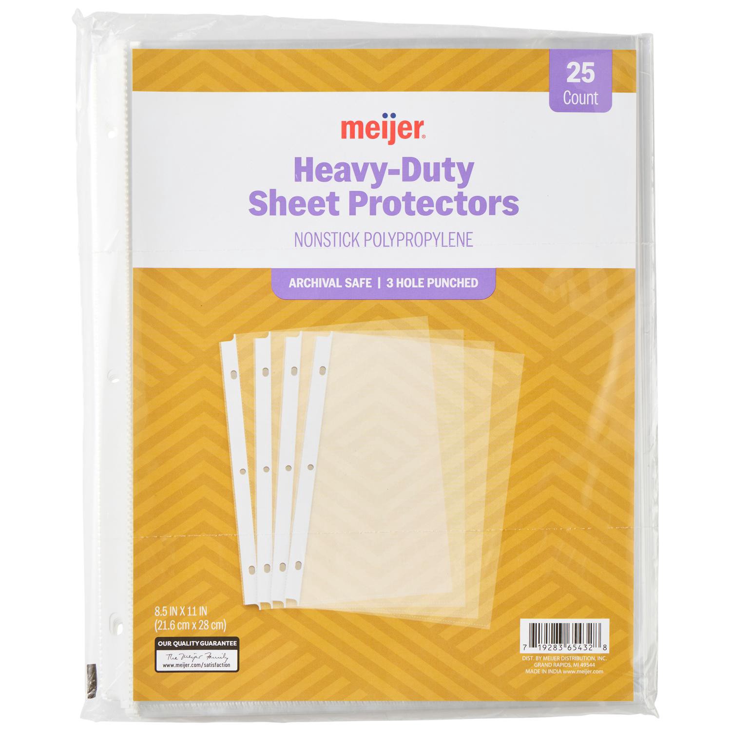 slide 1 of 1, Heavy Duty Sheet Protector 25pk, 8.5 In X 11 In, 25 ct