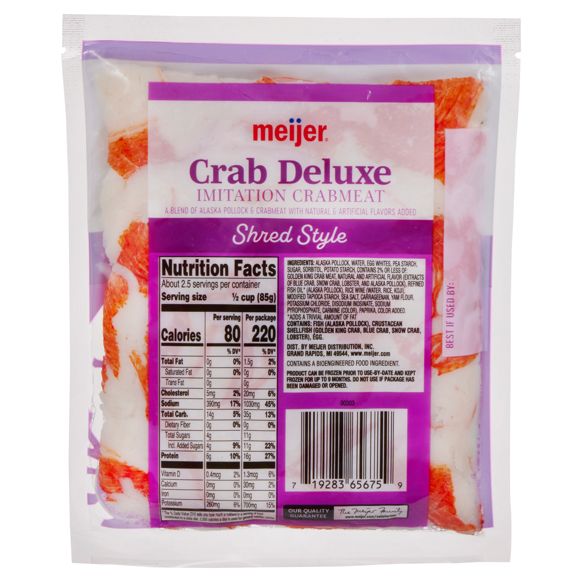slide 5 of 9, Meijer Crab Deluxe Shredded Imitation Crabmeat, 8 oz, 8 oz