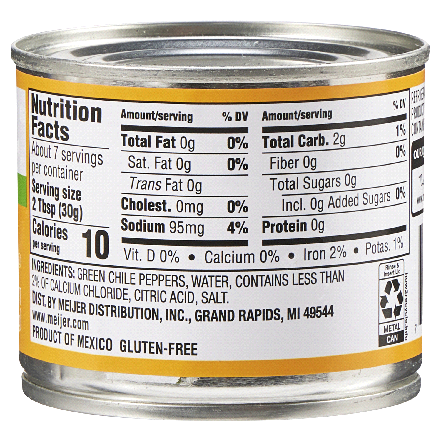 slide 2 of 2, Meijer Mild Diced Green Chiles, 7 oz