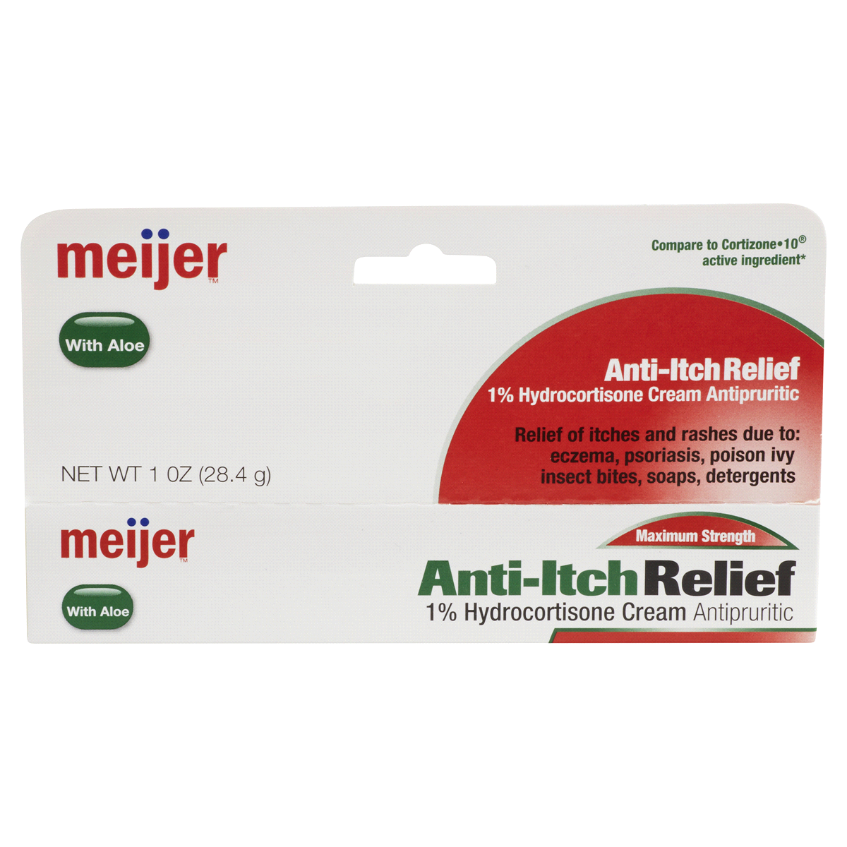 slide 4 of 5, Meijer Anti-Itch Relief Maximum Strength 1%, 1 oz