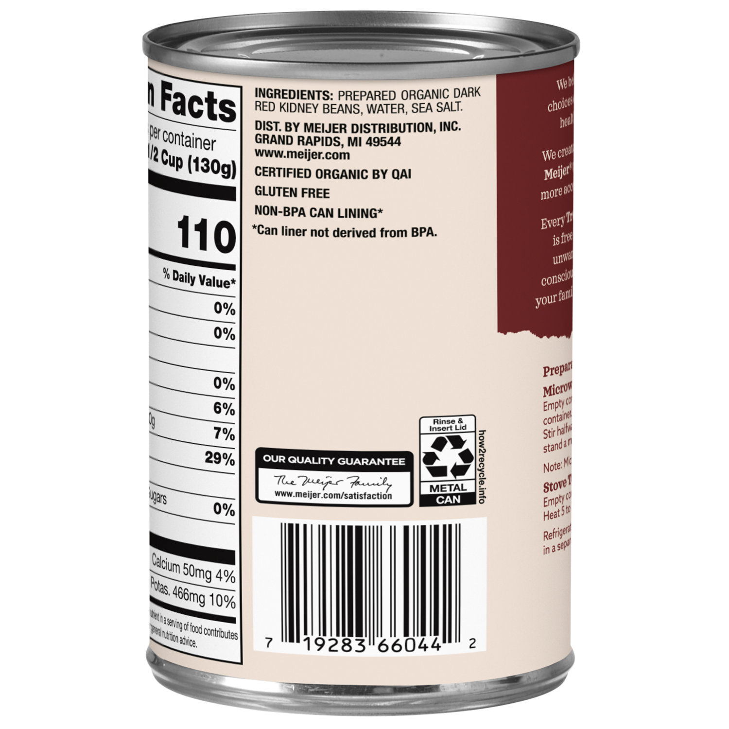 slide 2 of 3, True Goodness Organic Dark Red Kidney Beans, 15 oz