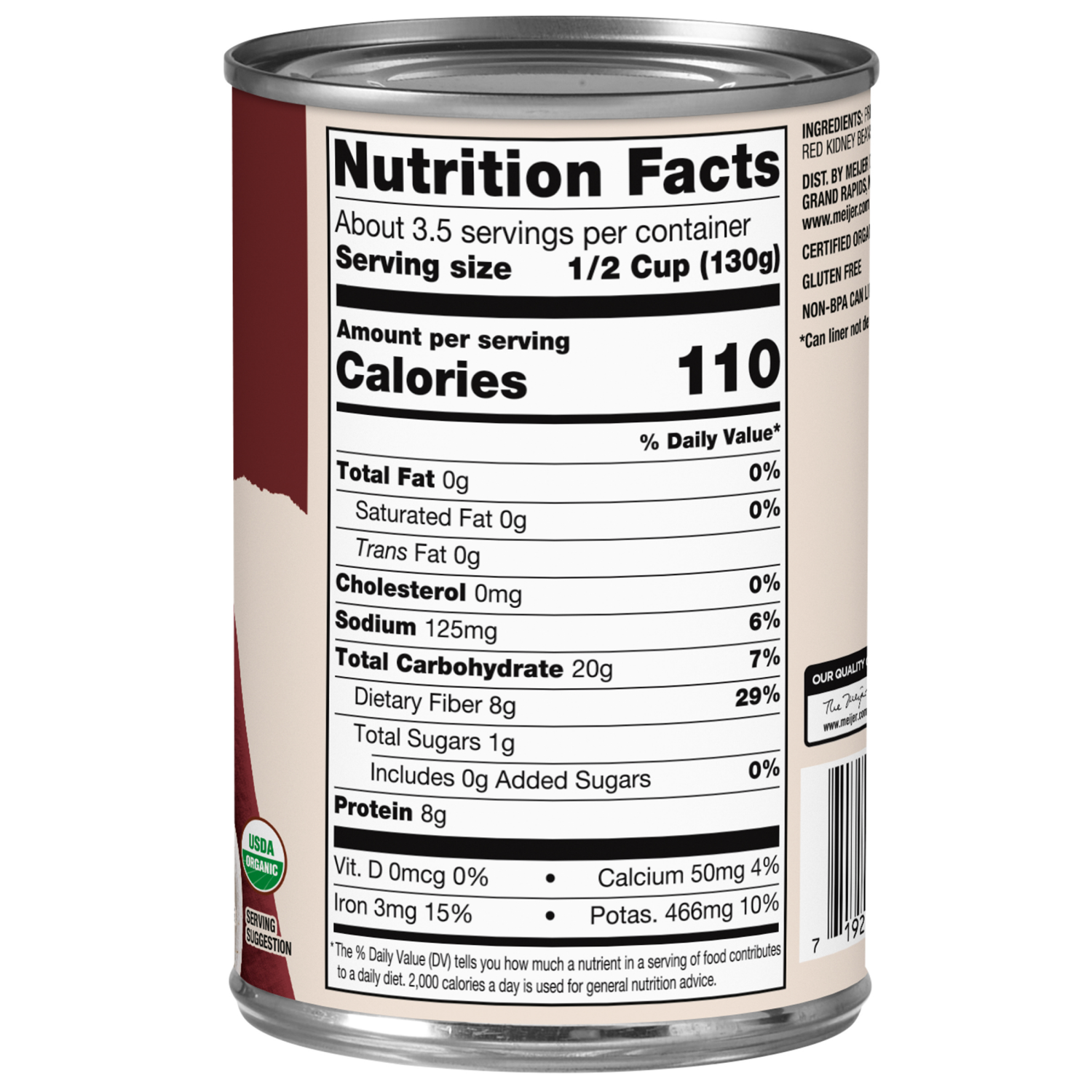 slide 3 of 3, True Goodness Organic Dark Red Kidney Beans, 15 oz