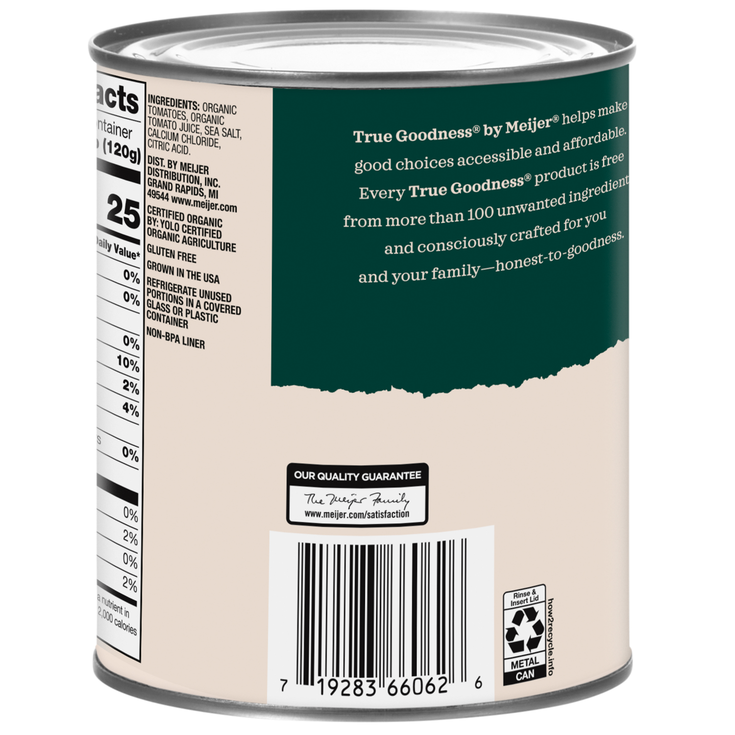 slide 2 of 3, True Goodness Organic Diced Tomatoes, 28 oz