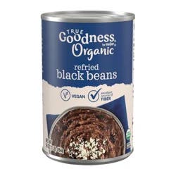 True Goodness Organic Black Refried Beans, 16oz.
