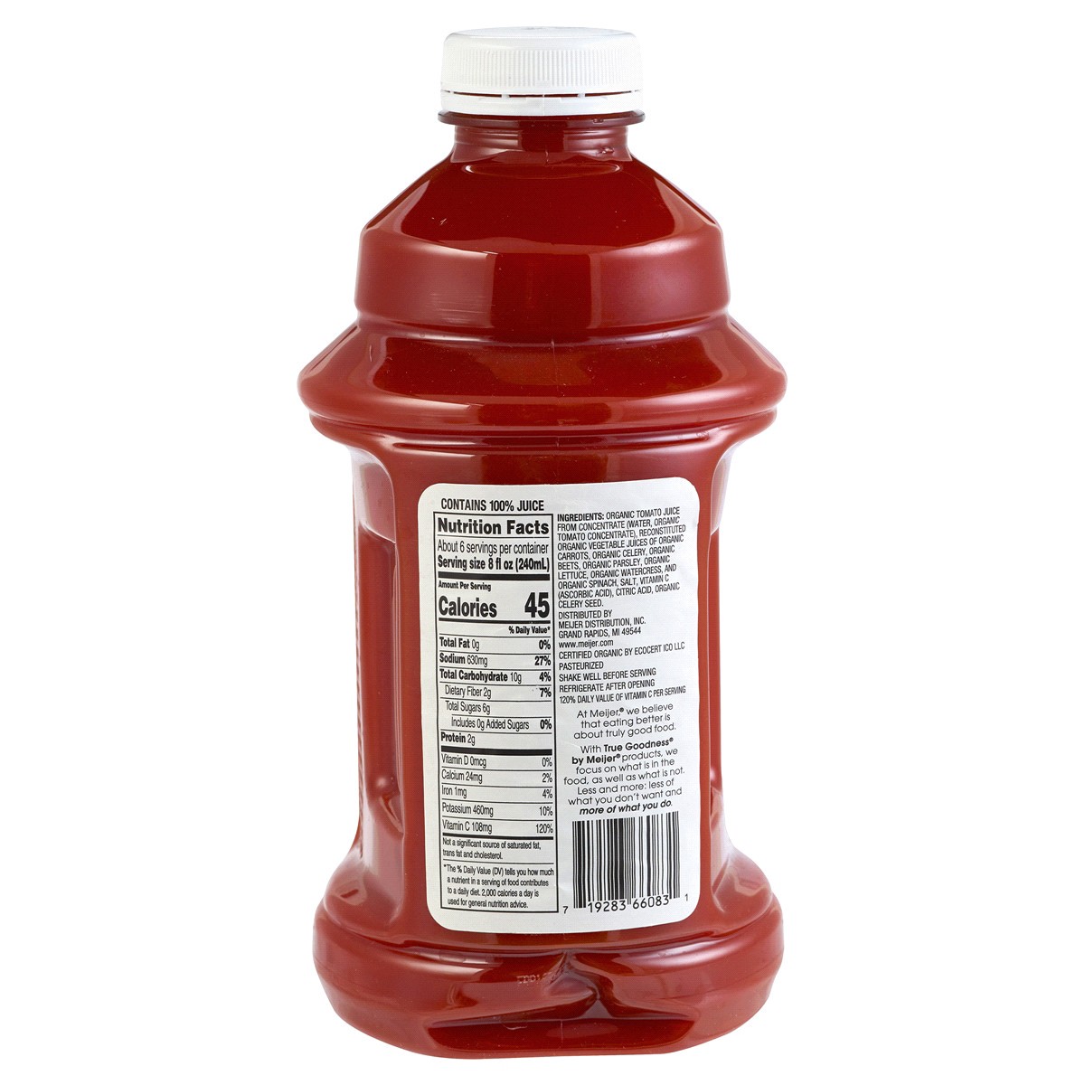 slide 2 of 2, True Goodness Vegetable Juice - 46 oz, 46 oz