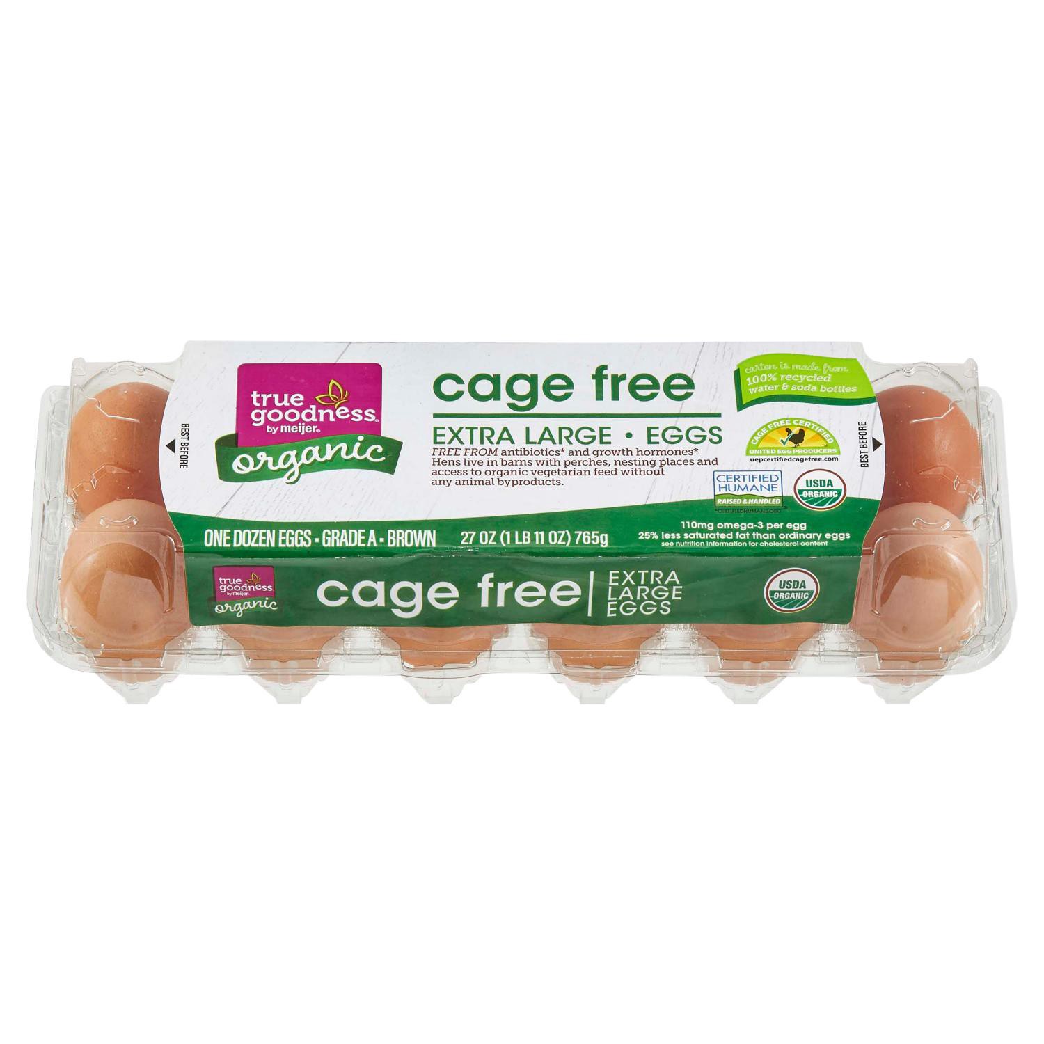 slide 1 of 8, True Goodness Cage Free Extra Large Eggs, 12 Ct, Organic, 12 ct