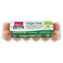 True Goodness Cage Free Extra Large Eggs, 12 Ct, Organic