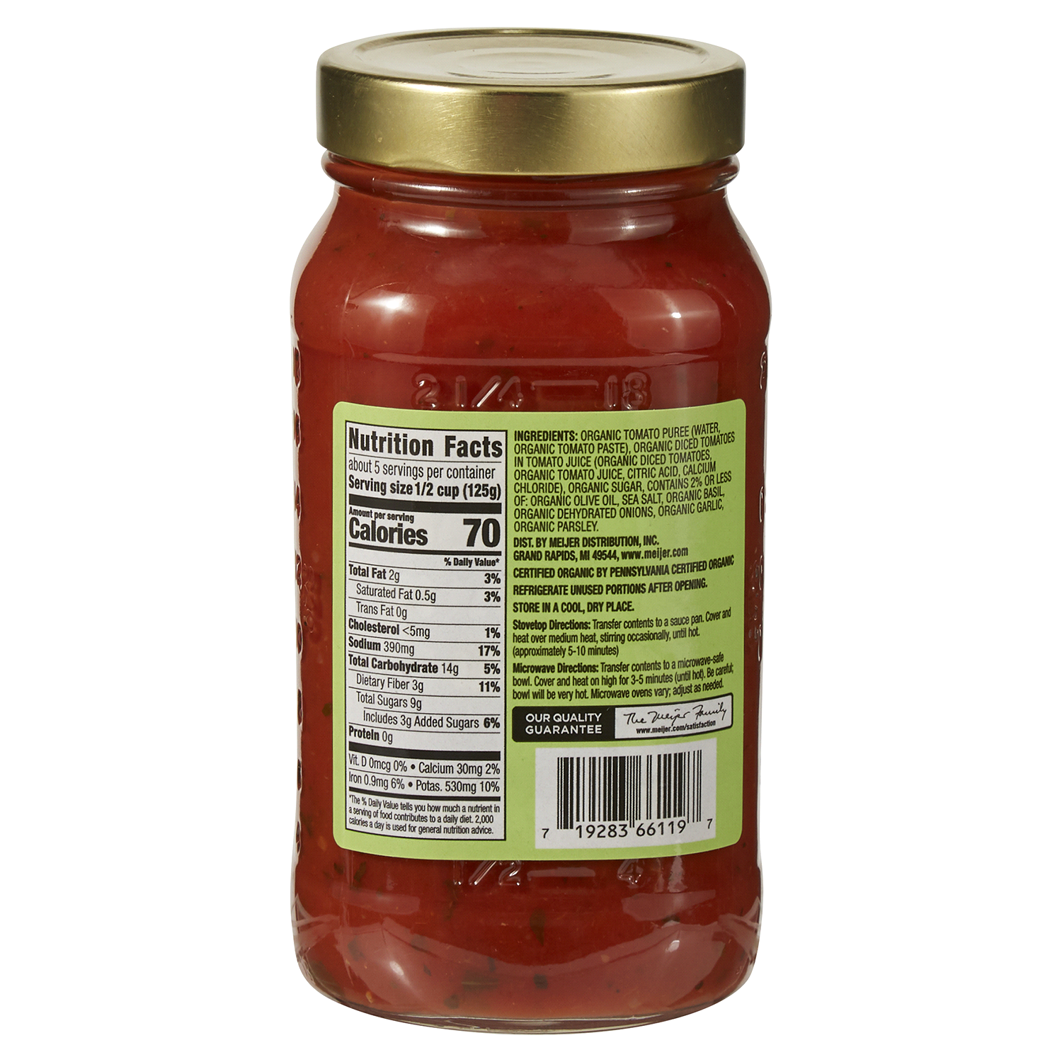 slide 2 of 2, True Goodness Organic Tomato Basil Pasta Sauce - 24 oz, 24 oz