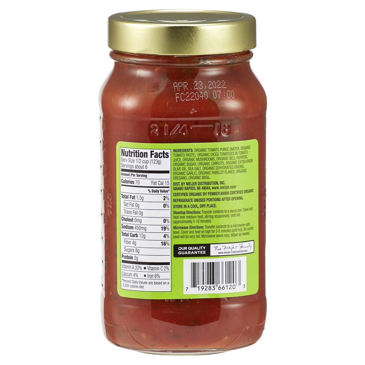 slide 2 of 2, True Goodness Organic Chunky Garden Pasta, 24 oz