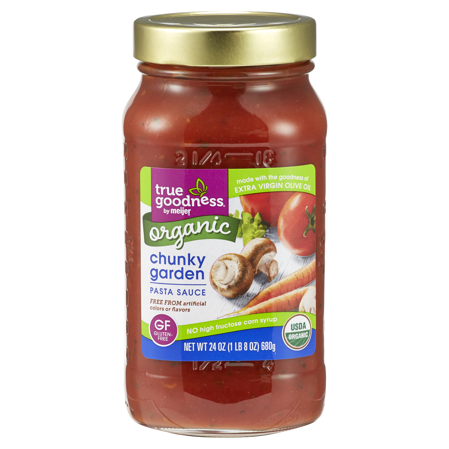 slide 1 of 2, True Goodness Organic Chunky Garden Pasta, 24 oz