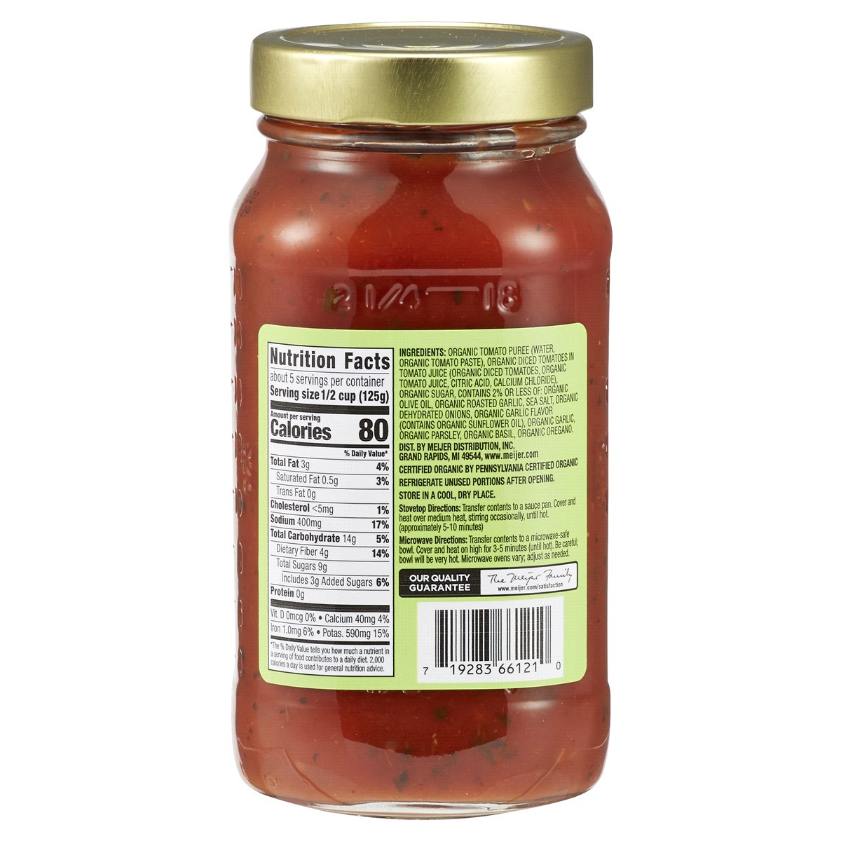 slide 5 of 5, True Goodness Organic Roasted Garlic Pasta Sauce, 24 oz