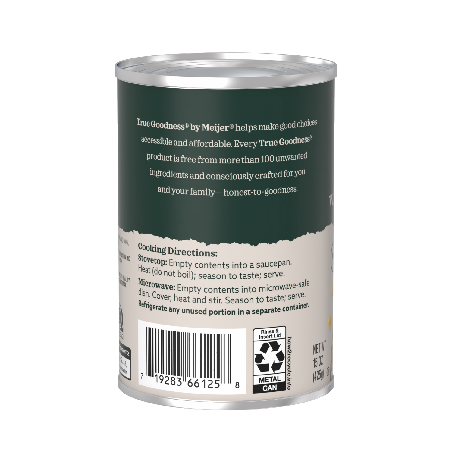 slide 2 of 3, True Goodness Organic Canned Whole Kernel Corn, 15 oz