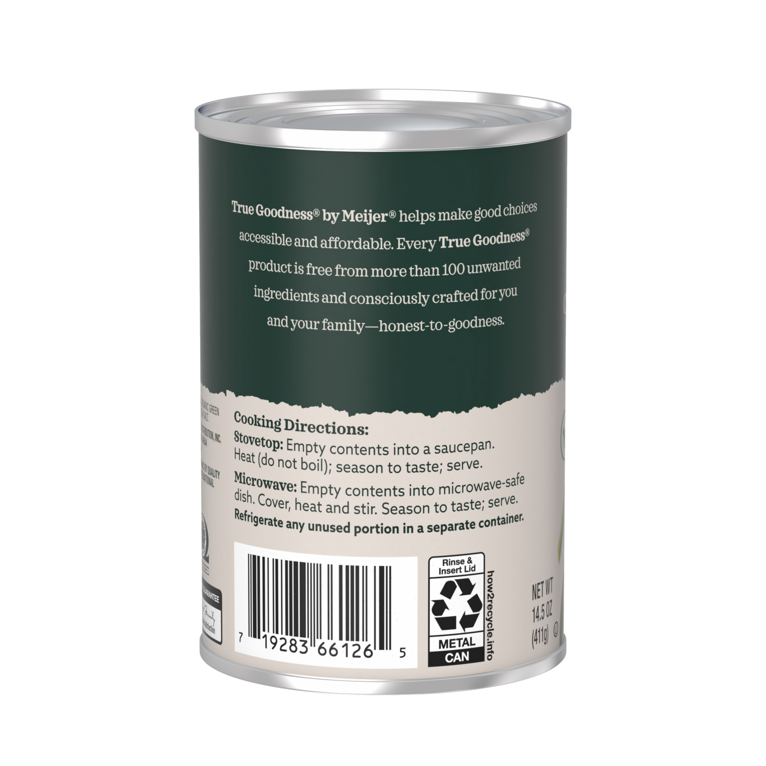 slide 2 of 3, True Goodness Organic Cut Canned Green Beans, 14.5 oz
