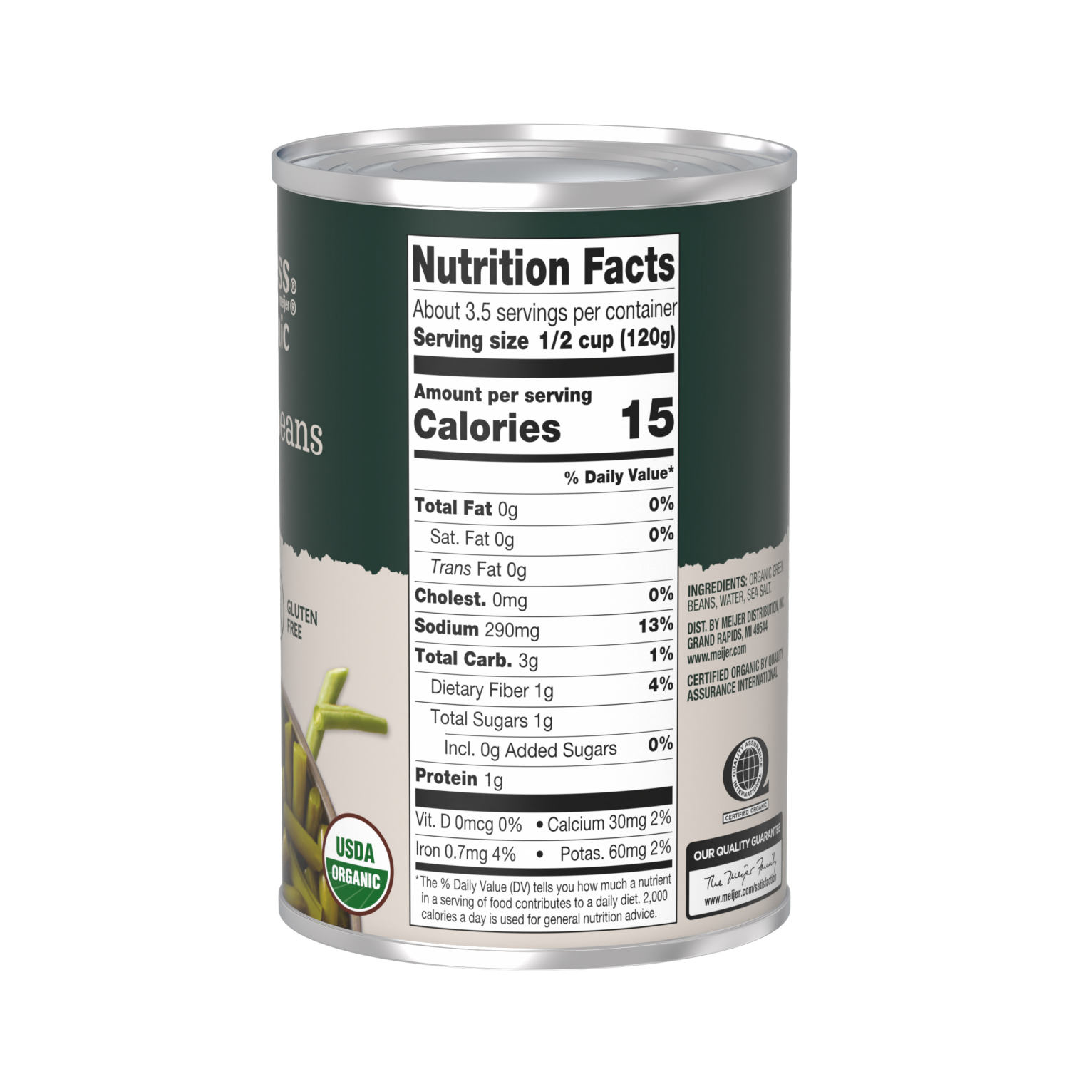 slide 3 of 3, True Goodness Organic Cut Canned Green Beans, 14.5 oz