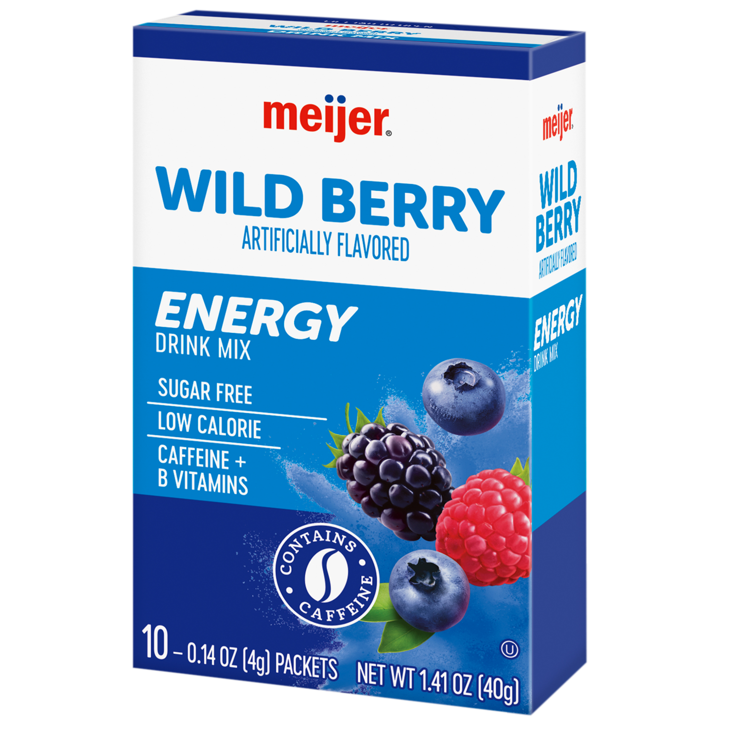 slide 7 of 8, Meijer Wild Berry Drink Mix with Caffeine - 10 ct, 10 ct
