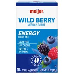 Meijer Wild Berry Drink Mix with Caffeine - 10 ct