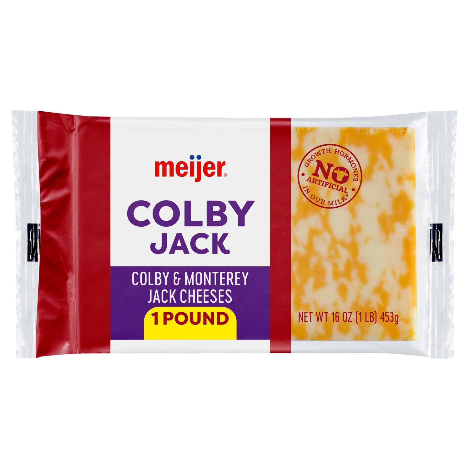 slide 1 of 2, Meijer Chunk Colby Jack Cheese, 16 oz