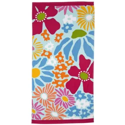 Sol Borne Printed Beach Towel, 34x68, Big Bloom