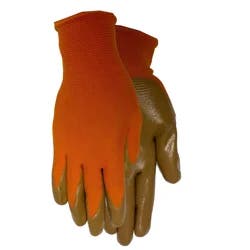 Lawnscape Nitrile Gripping Glove Orange, Medium