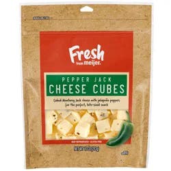 Fresh From Meijer Pepper Jack Cheese Cubes, 8 Oz