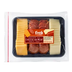 Fresh From Meijer Cracker Cut Cheese & Meat Tray, 16 Oz