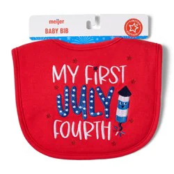 Meijer My First July Fourth Bib - Red