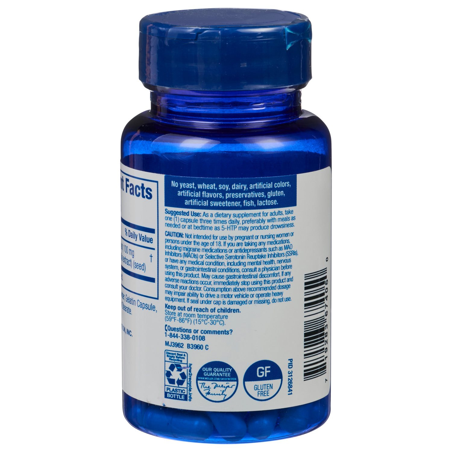 slide 2 of 3, MEIJER WELLNESS Meijer Natural L-5 HTP Capsules, 30 ct; 100 mg